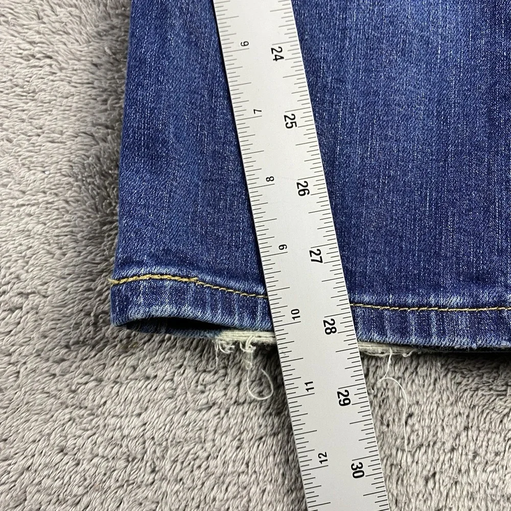 Levis 513 Slim Straight‎ Jeans Mens 36x30 Blue Medium Wash Mid Rise Denim